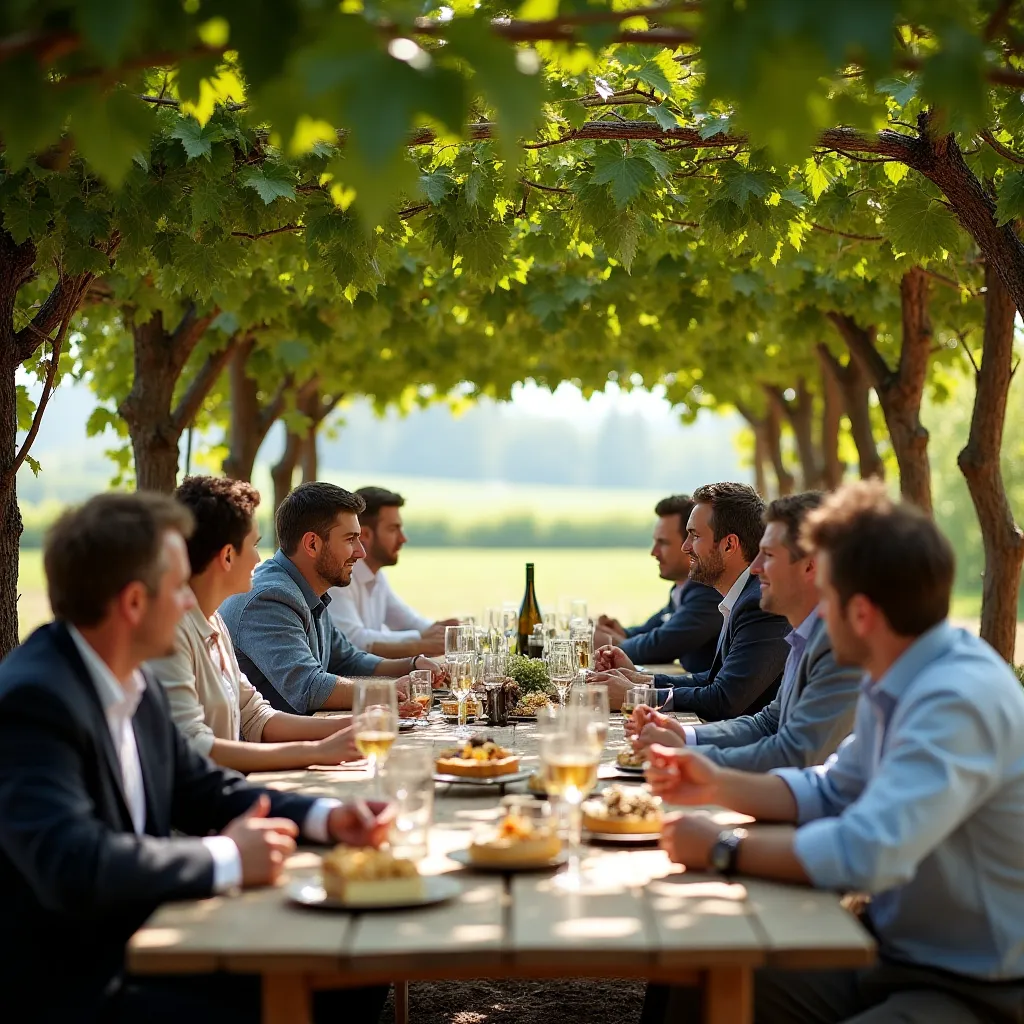 Spotkanie inwestorów przy stole podczas lunchu networkingowego.